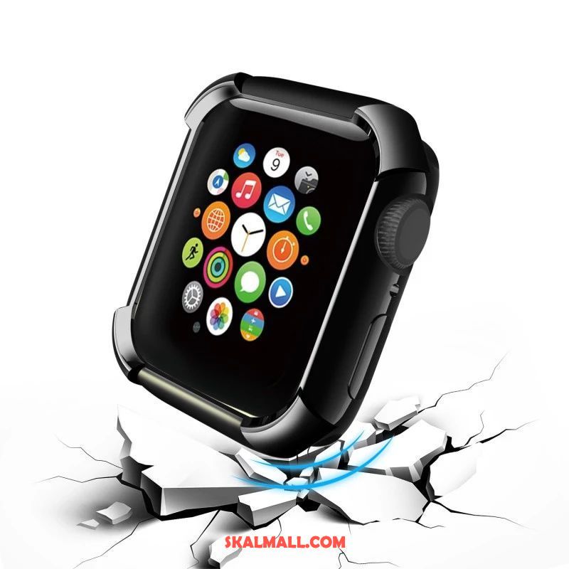 Apple Watch Series 5 Skal Skydd Cow Plating Silikon Svart Billigt