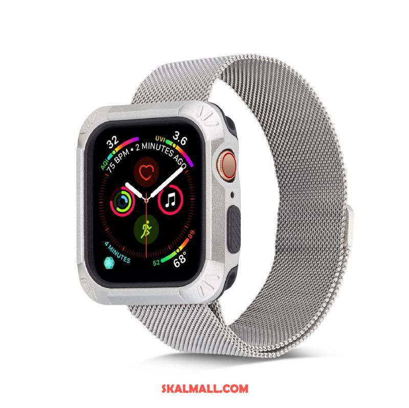 Apple Watch Series 5 Skal Tillbehör Skydd Vit Silikon Plating Billigt