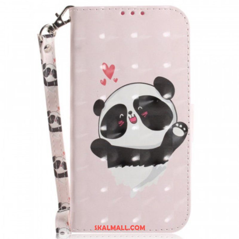Fodral OnePlus 10 Pro 5G Med Kedjar Lilla Panda Med Rem