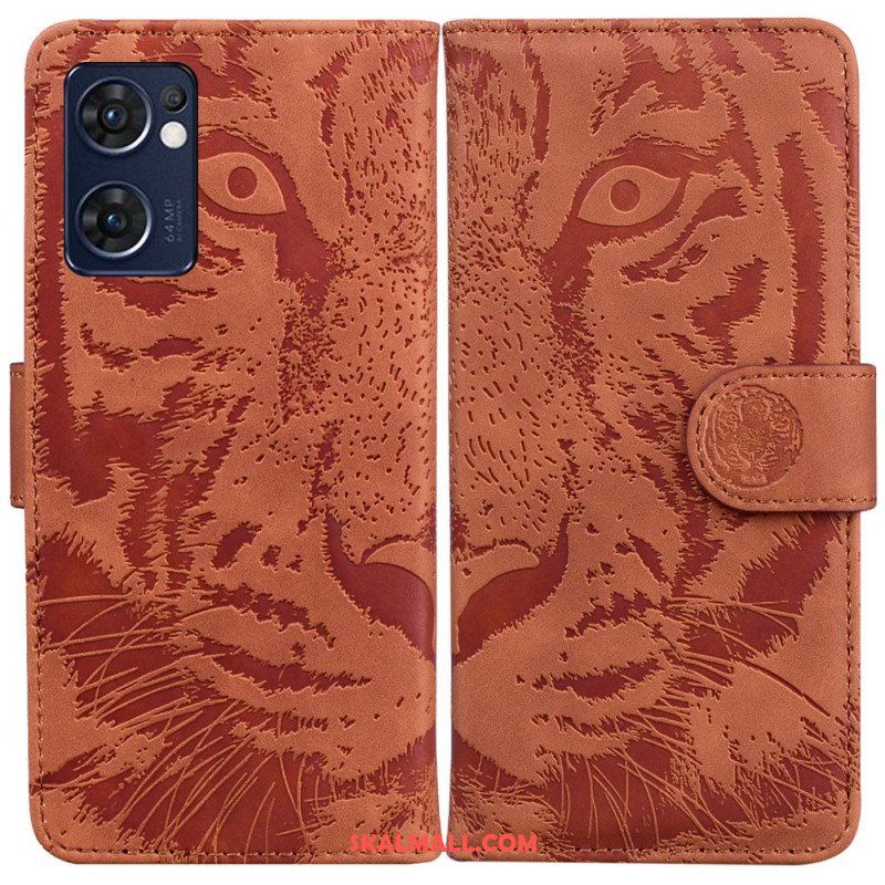 Fodral Oppo Find X5 Lite Tiger Face Print
