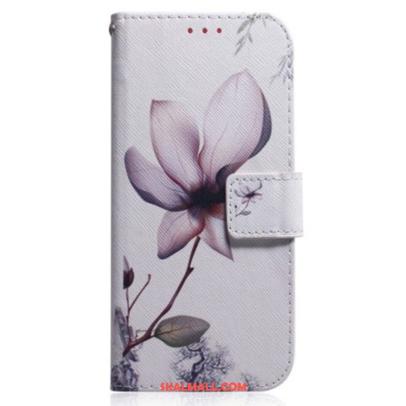 Fodral Oppo Reno 8 Med Kedjar Strappy Vintage Blomma