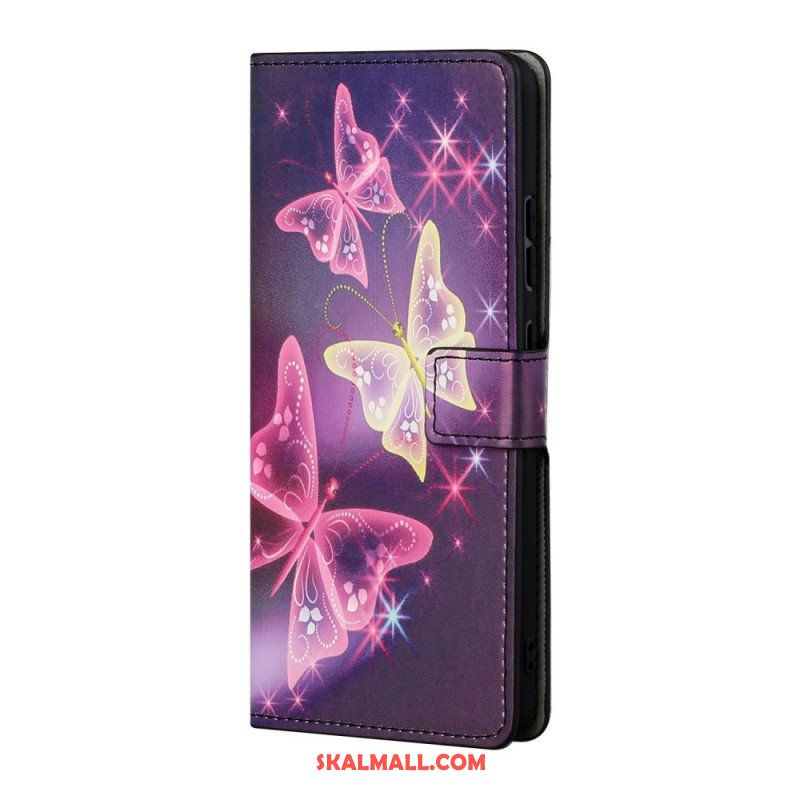 Fodral Samsung Galaxy A13 5G / A04s Fjärilar Och Blommor