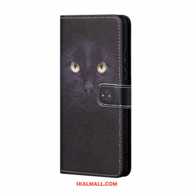 Fodral Samsung Galaxy A13 5G / A04s Med Kedjar Strappy Black Cat Eyes