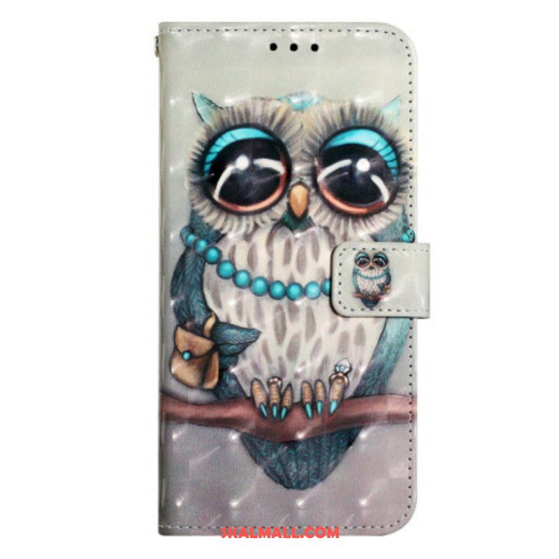 Fodral Samsung Galaxy A14 / A14 5G Med Kedjar Miss Owl Med Rem