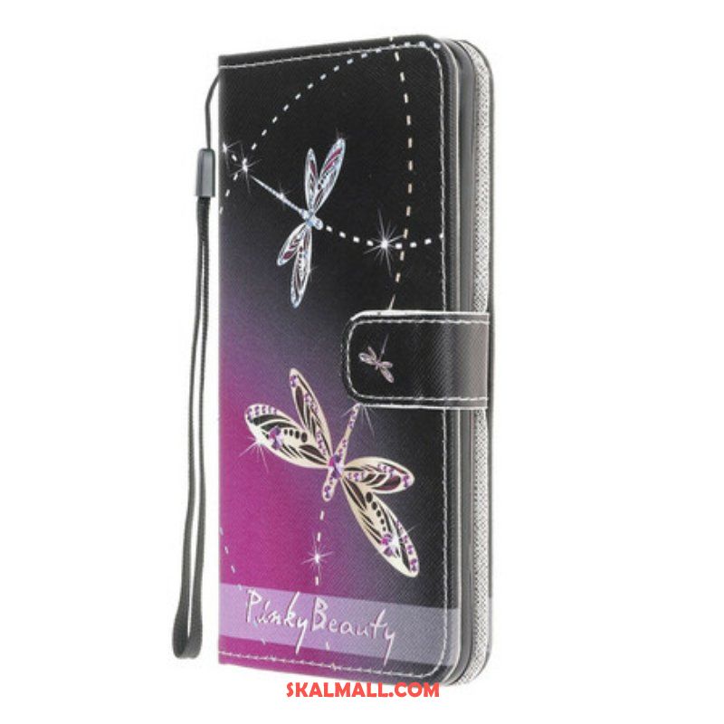 Fodral Samsung Galaxy A42 5G Med Kedjar Strappy Dragonflies