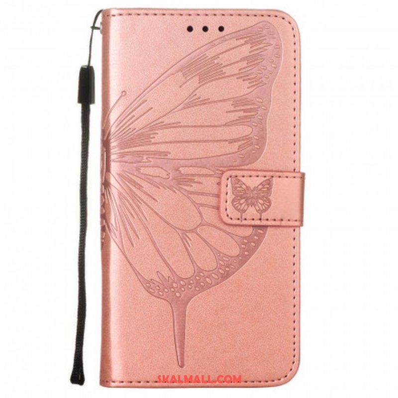 Fodral Samsung Galaxy A52 4G / A52 5G / A52s 5G Butterfly Design Med Lanyard