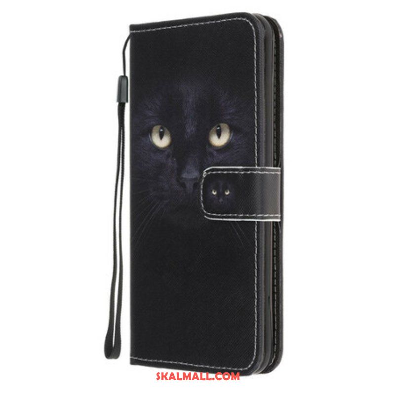 Fodral Samsung Galaxy A52 4G / A52 5G / A52s 5G Med Kedjar Strappy Black Cat Eyes