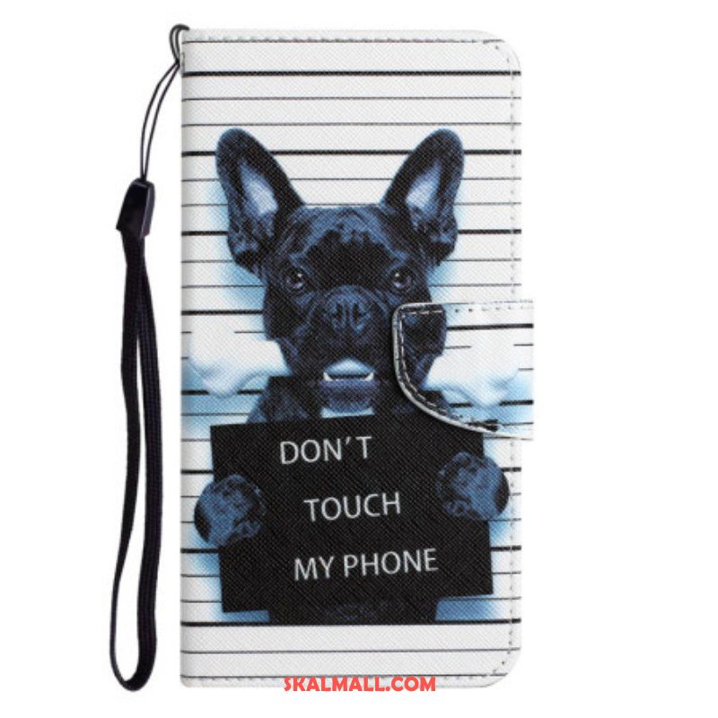 Fodral Samsung Galaxy A54 5G Med Kedjar Hund Rör Inte Med Lanyard