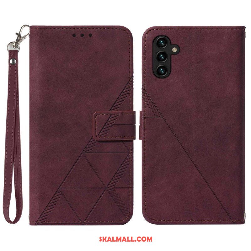 Fodral Samsung Galaxy A54 5G Med Kedjar Rem Trianglar