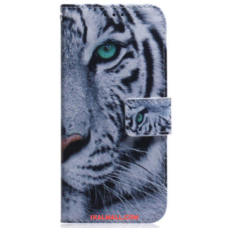 Fodral Samsung Galaxy A54 5G Med Kedjar Strappy White Tiger