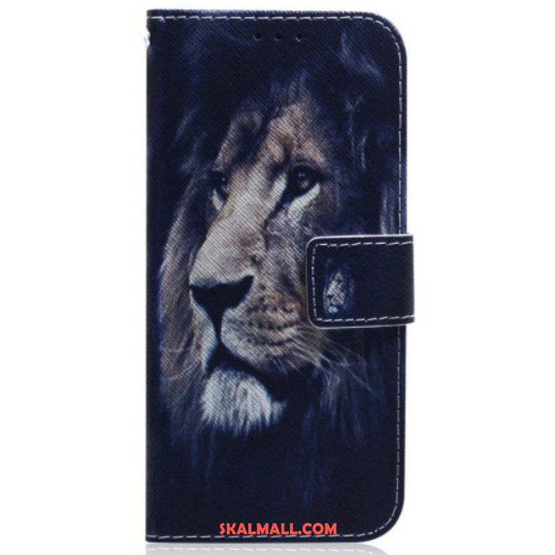 Fodral Samsung Galaxy M13 Med Kedjar Lanyard Lion