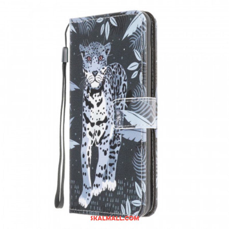 Fodral Samsung Galaxy M32 Med Kedjar Strappy Leopard