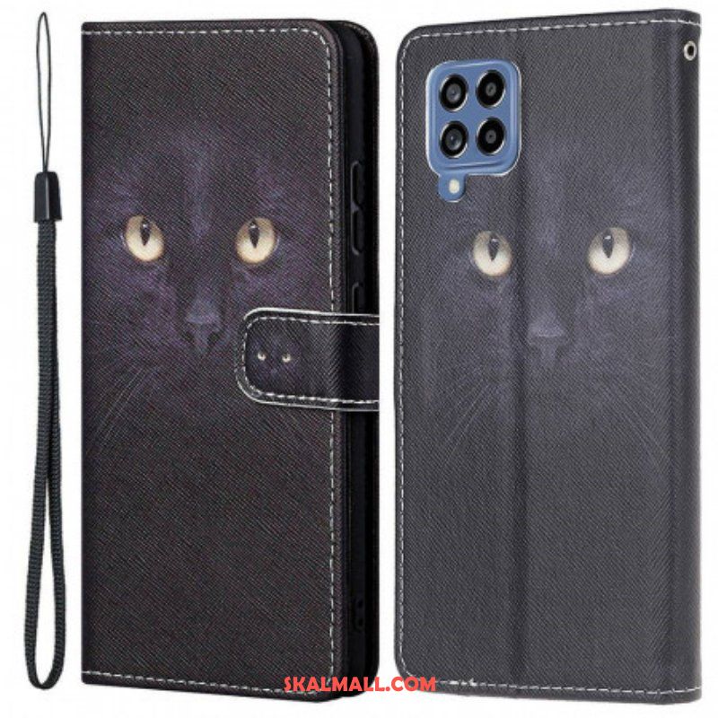 Fodral Samsung Galaxy M53 5G Med Kedjar Strappy Cat Eyes