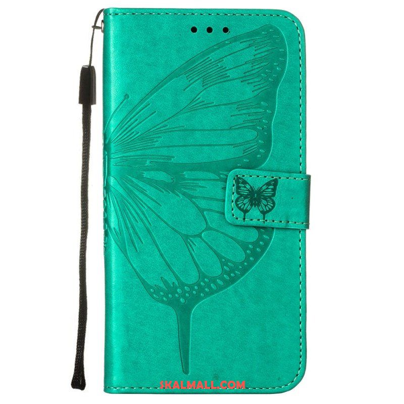 Fodral Samsung Galaxy S23 5G Butterfly Design Med Lanyard