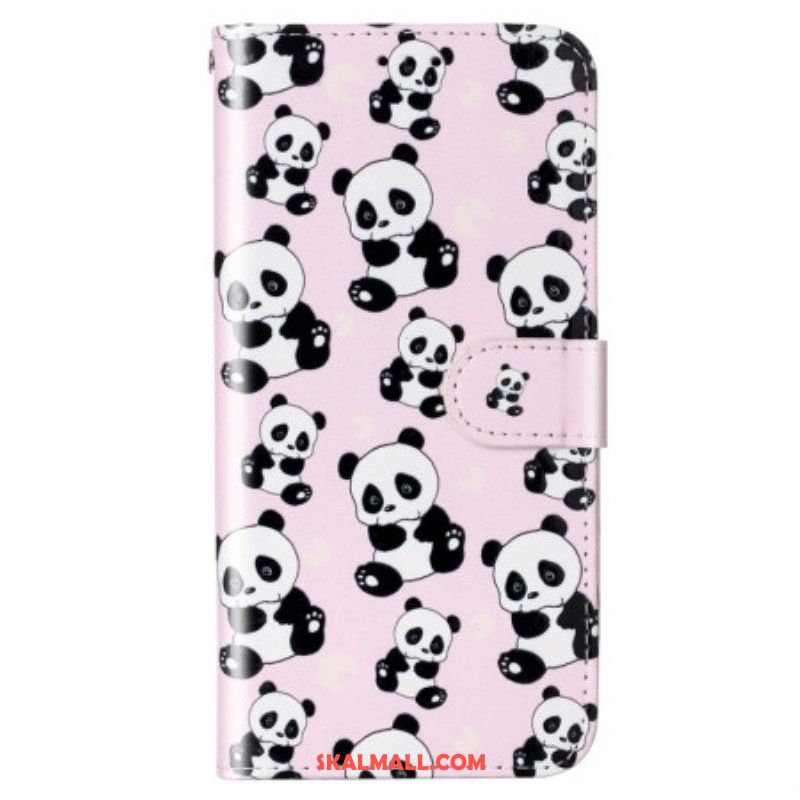 Fodral Samsung Galaxy S23 5G Med Kedjar Strappy Pandas