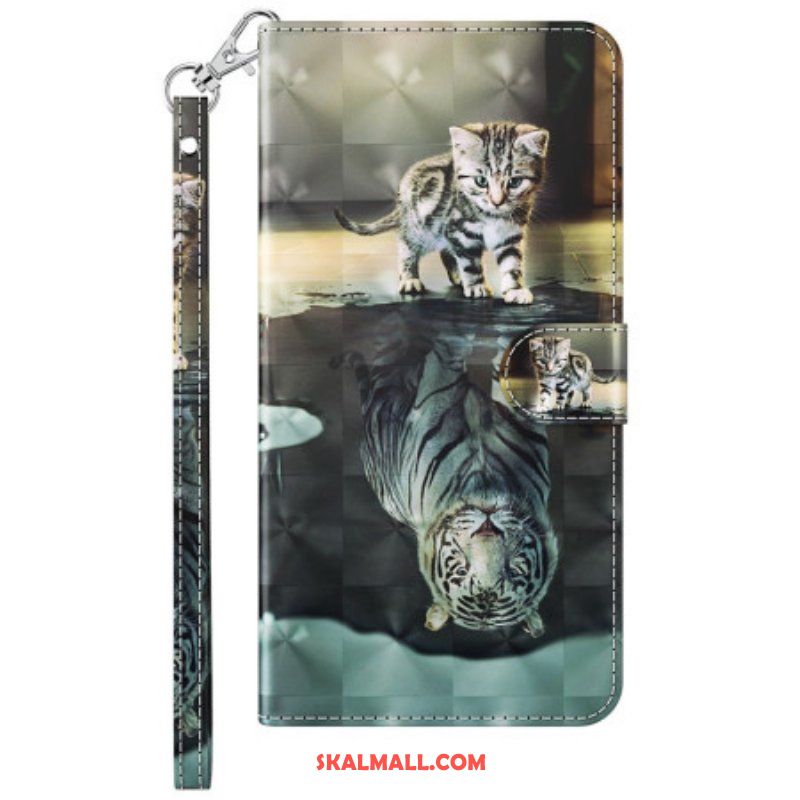 Fodral Samsung Galaxy S23 Plus 5G Med Kedjar Strappy Kitten Dream