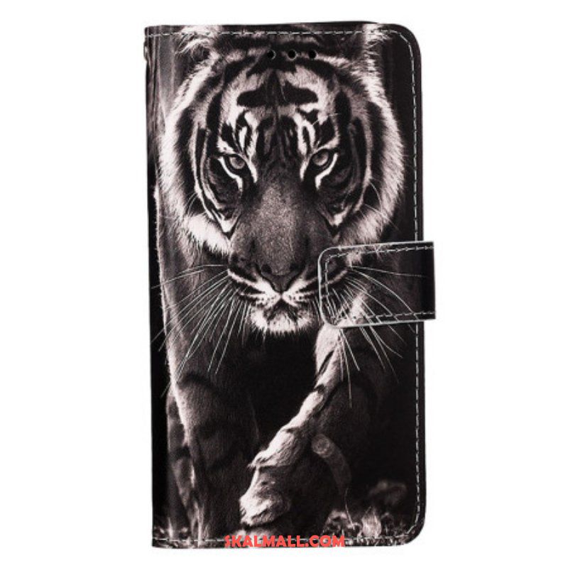 Fodral Samsung Galaxy S23 Ultra 5G Med Kedjar Strappy Night Tiger