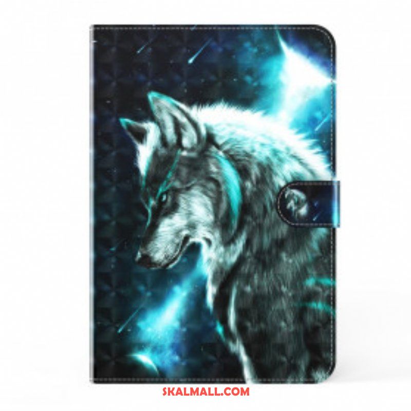 Fodral Samsung Galaxy Tab S8 / Tab S7 Faux Leather Wolf