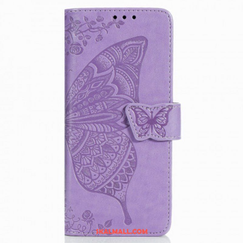 Fodral Samsung Galaxy Z Fold 3 5G Butterfly Design Med Lanyard