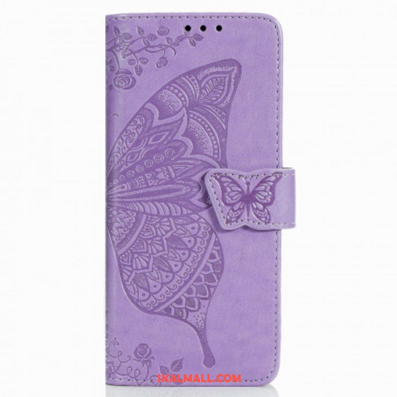 Fodral Samsung Galaxy Z Fold 3 5G Butterfly Design Med Lanyard