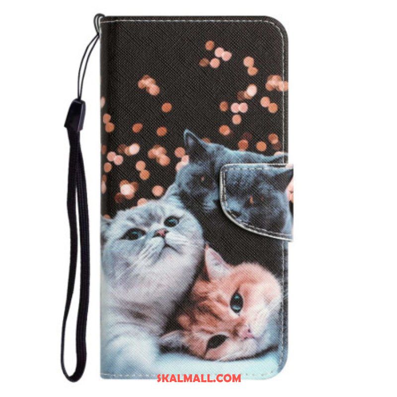 Fodral Xiaomi 12T / 12T Pro Med Kedjar Tre Strappy Cats