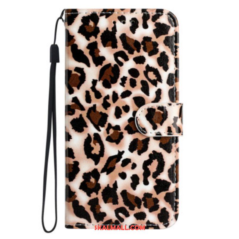 Fodral Xiaomi Redmi A1 Med Kedjar Strappy Leopardtryck