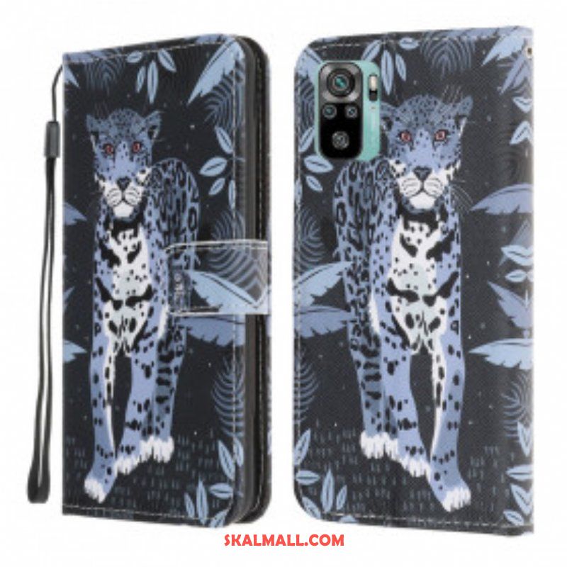 Fodral Xiaomi Redmi Note 10 / 10S Med Kedjar Strappy Leopard