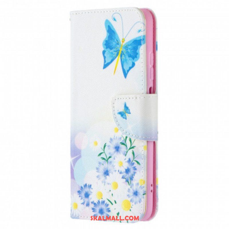 Fodral Xiaomi Redmi Note 10 / 10S Målade Fjärilar Och Blommor