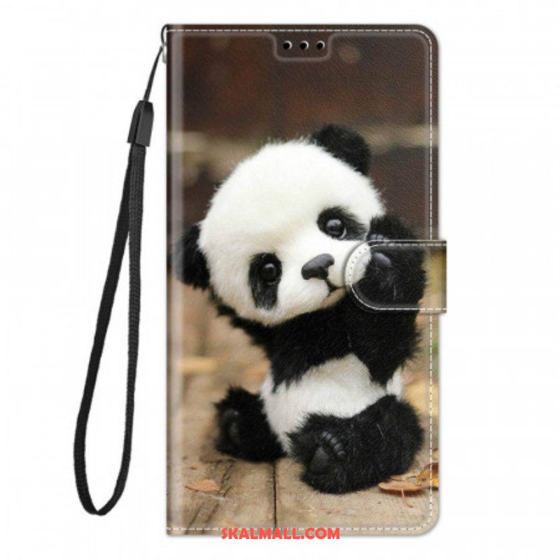 Fodral Xiaomi Redmi Note 10 Pro Med Kedjar Lilla Panda Med Rem