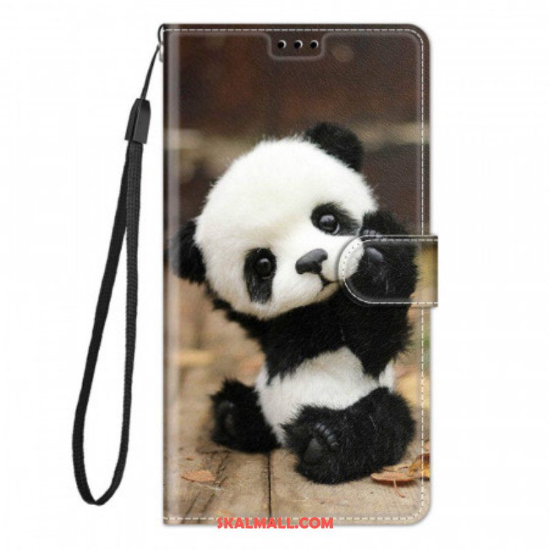 Fodral Xiaomi Redmi Note 11 Pro Plus 5G Med Kedjar Lilla Panda Med Rem