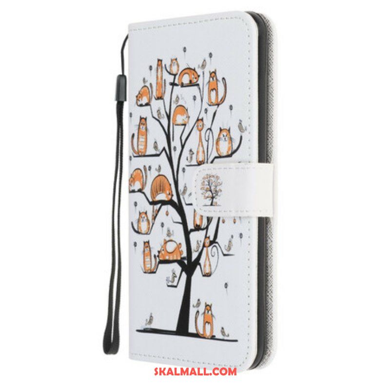 Fodral iPhone 13 Mini Med Kedjar Funky Cats Med Rem