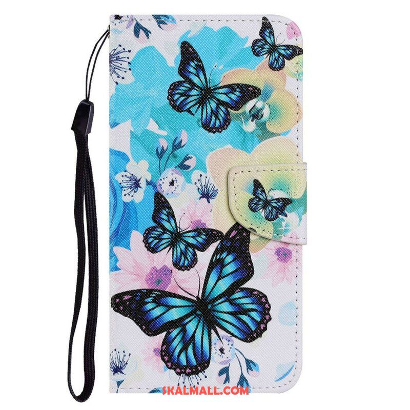 Fodral iPhone 13 Pro Fjärilar Och Sommarblommor
