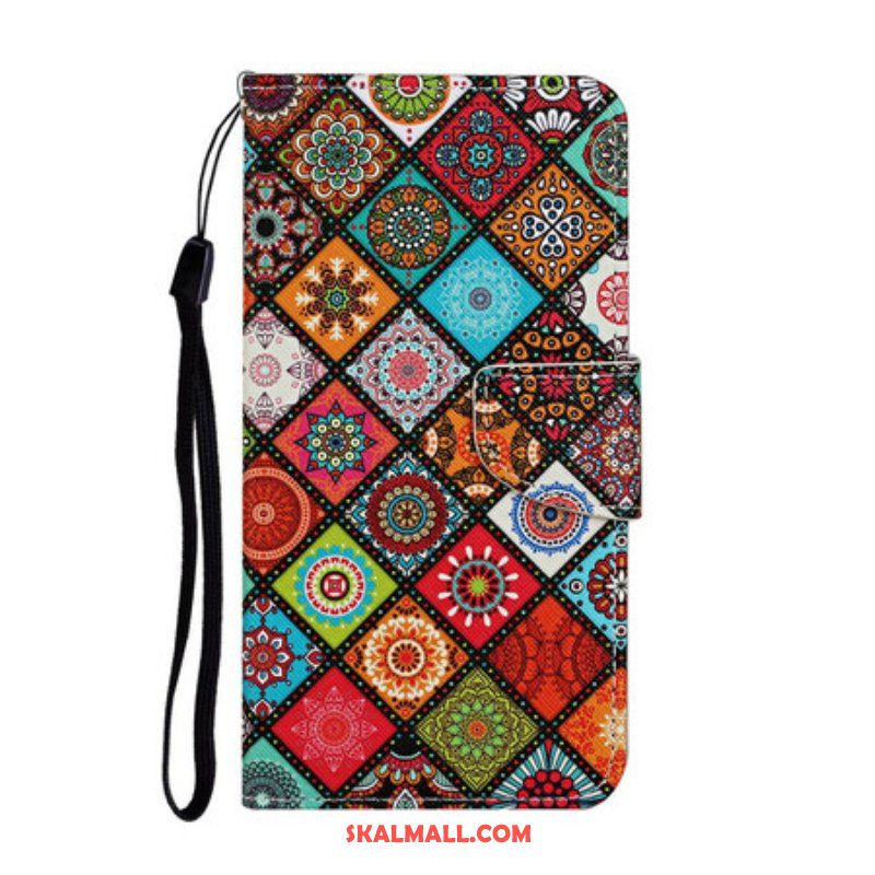 Fodral iPhone 13 Pro Patchwork-mandalas Med Linne