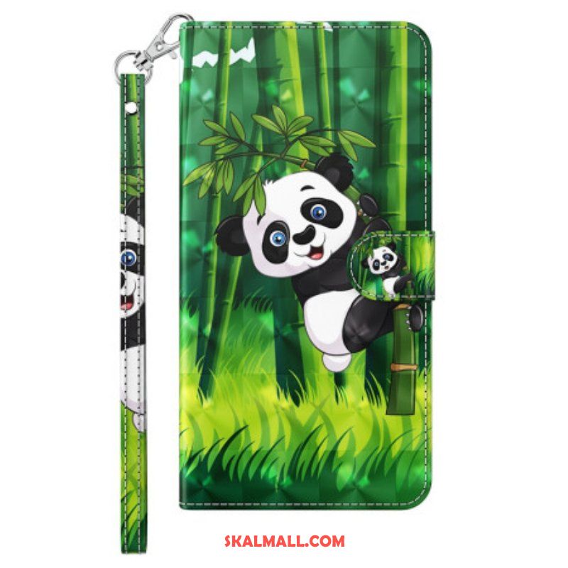 Fodral iPhone 15 Pro Max Med Kedjar 3d Bamboo Panda Med Rem