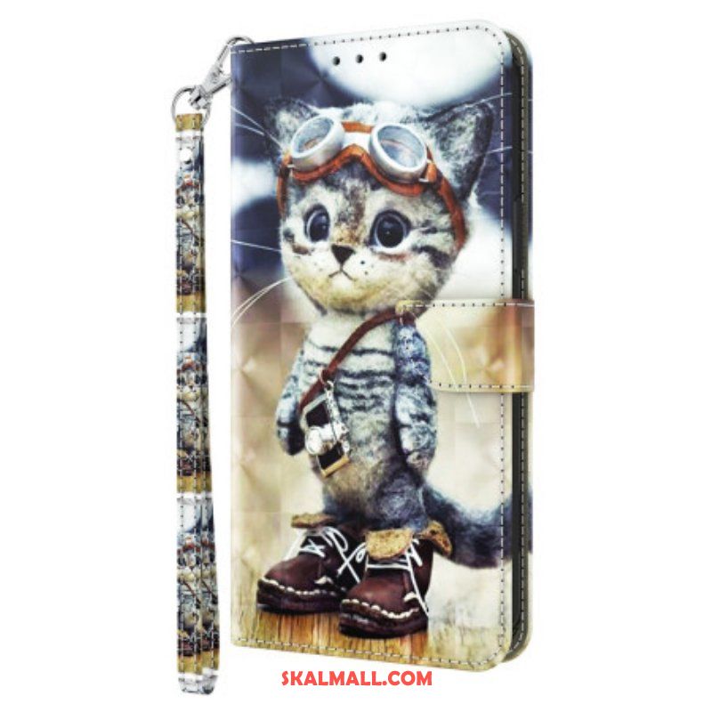 Fodral iPhone 15 Pro Med Kedjar Aviator Cat Med Rem