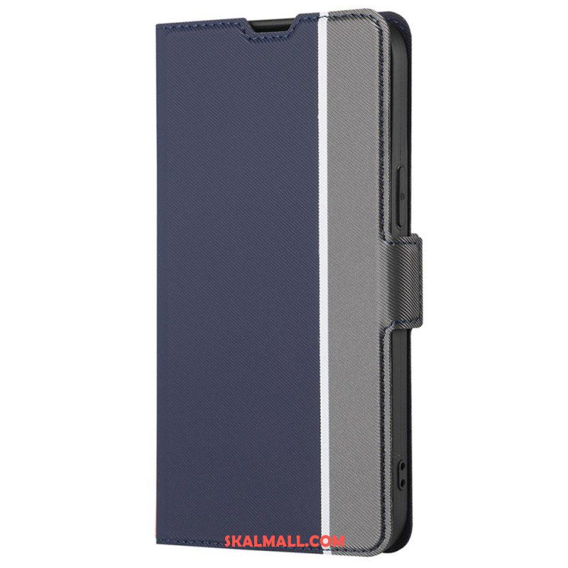 Folio-fodral OnePlus 10 Pro 5G Läderfodral Två Tonig