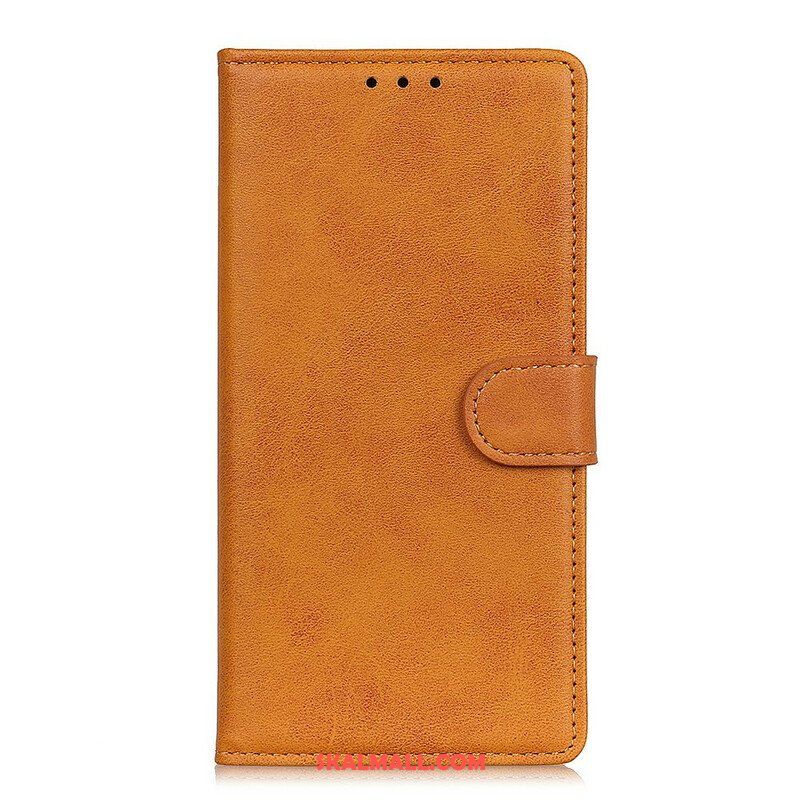 Folio-fodral OnePlus Nord 2 5G Matt Retro Lädereffekt