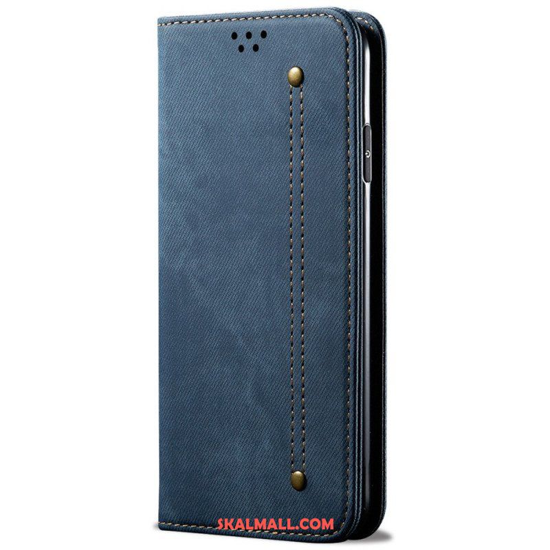 Folio-fodral OnePlus Nord 2T 5G Läderfodral Denim Tyg