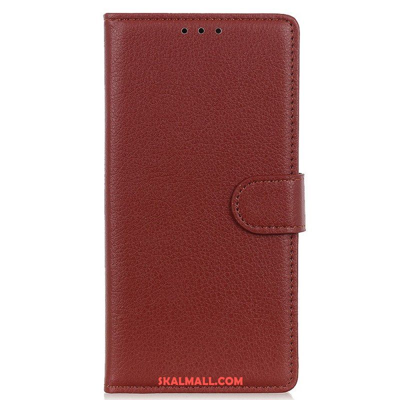 Folio-fodral Oppo Reno 7 Traditionell Litchi-läderstil