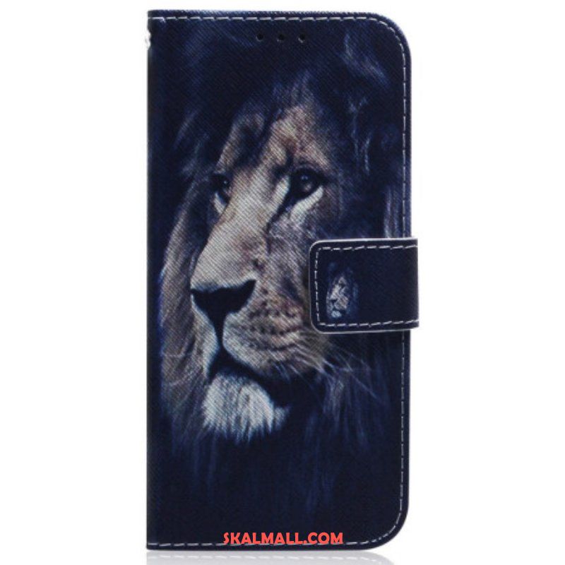 Folio-fodral Oppo Reno 8 Pro Med Kedjar Lanyard Lion