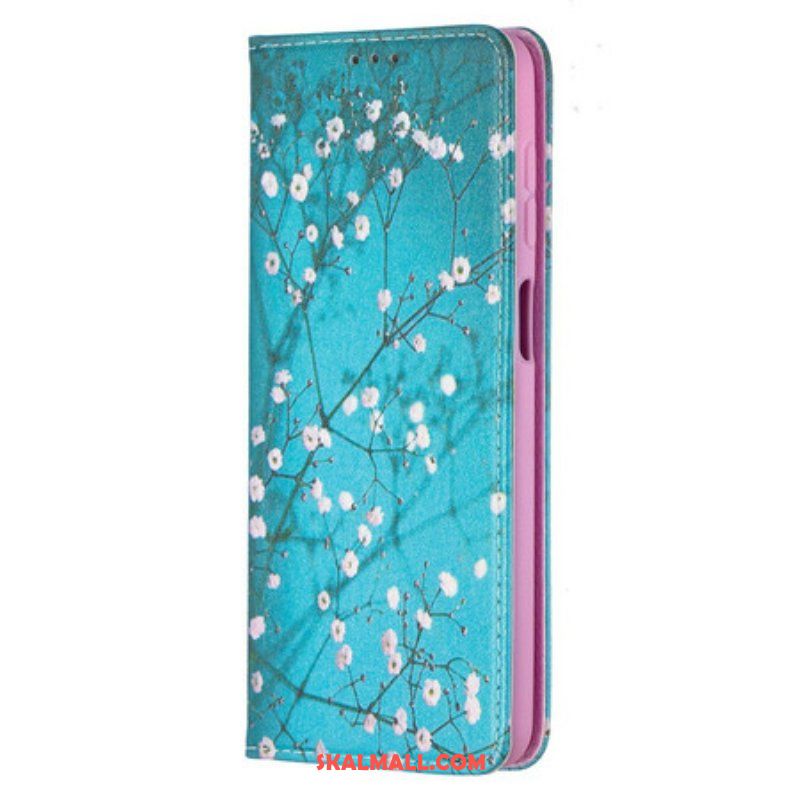 Folio-fodral Samsung Galaxy M12 / A12 Läderfodral Blommande Grenar