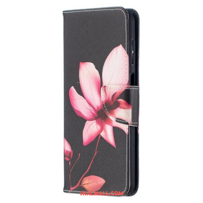 Folio-fodral Samsung Galaxy M12 / A12 Rosa Blomma