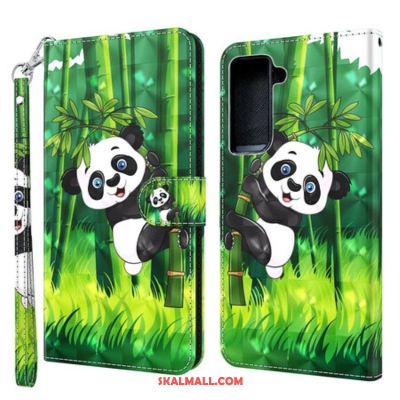 Folio-fodral Samsung Galaxy S21 5G Panda Och Bambu