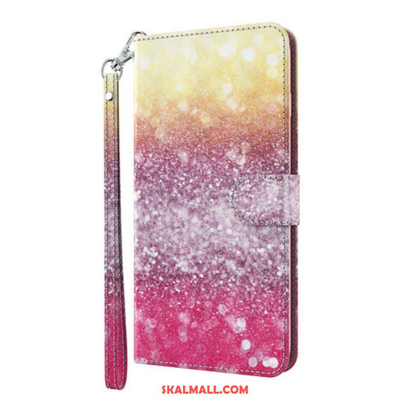 Folio-fodral Samsung Galaxy S21 Plus 5G Magenta Glittergradient