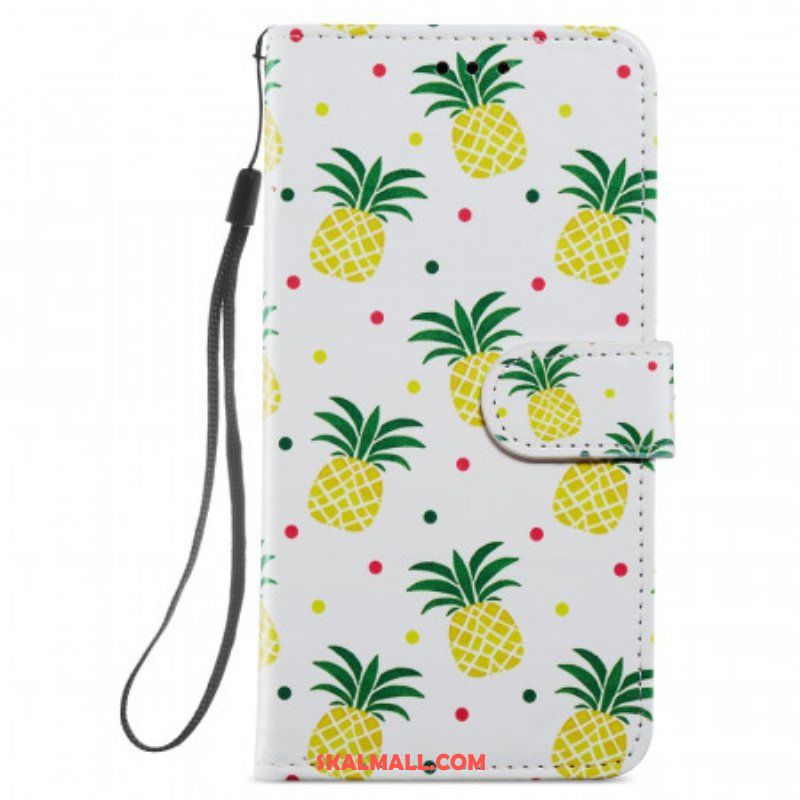 Folio-fodral Samsung Galaxy S22 5G Flera Ananas