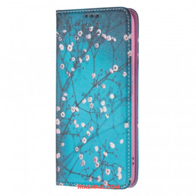 Folio-fodral Samsung Galaxy S22 Plus 5G Läderfodral Blommande Grenar