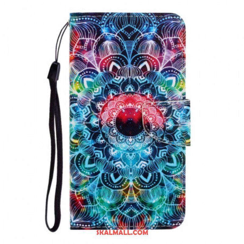 Folio-fodral Samsung Galaxy S22 Ultra 5G Med Kedjar Flashig Strappy Mandala