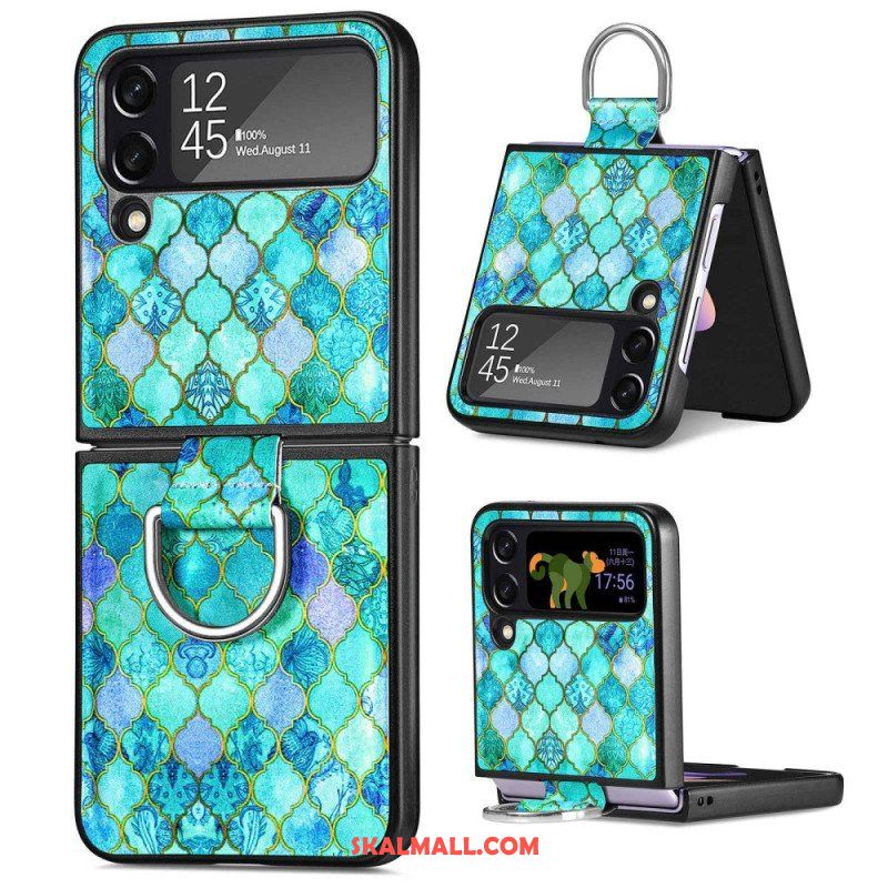 Folio-fodral Skal Samsung Galaxy Z Flip 4 Läderfodral Fantasy Med Ring Caseneo