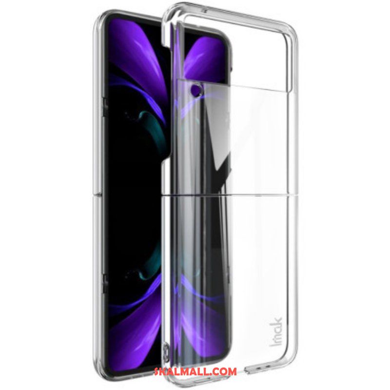 Folio-fodral Skal Samsung Galaxy Z Flip 4 Läderfodral Imak Transparent