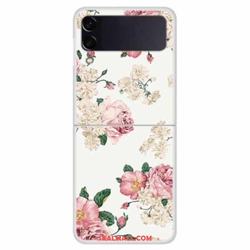 Folio-fodral Skal Samsung Galaxy Z Flip 4 Läderfodral Liberty Blommor